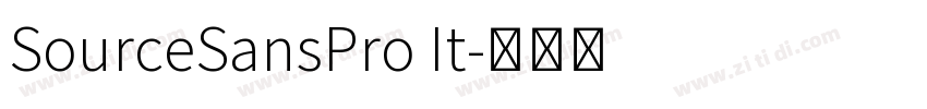 SourceSansPro It字体转换